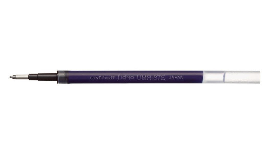 Uni-Ball Signo UMR-87E Rollerpatrone – Blau, 0,7 mm (Fein), für uni-ball SIGNO 207, 307, dokumentenecht