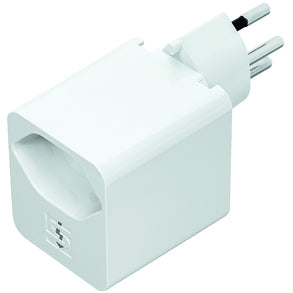 Steffen Abzweigstecker – Kunststoff/Metall, weiss, drehbar 325°, für Geräte mit USB-C-Anschluss