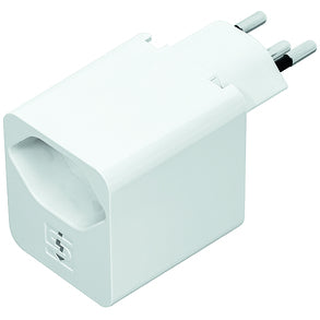 Steffen Abzweigstecker – Kunststoff/Metall, weiss, drehbar 325°, für Geräte mit USB-C-Anschluss