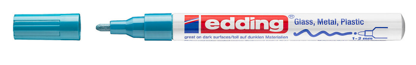 Edding 751 CREA Lackmarker – Rundspitze 1–2 mm – Hellblau