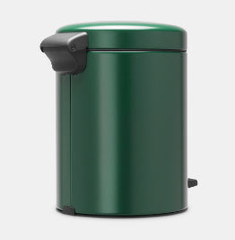 Brabantia NewIcon Treteimer – 3 l – Kunststoff, rund – dunkelgrün – Soft-Close