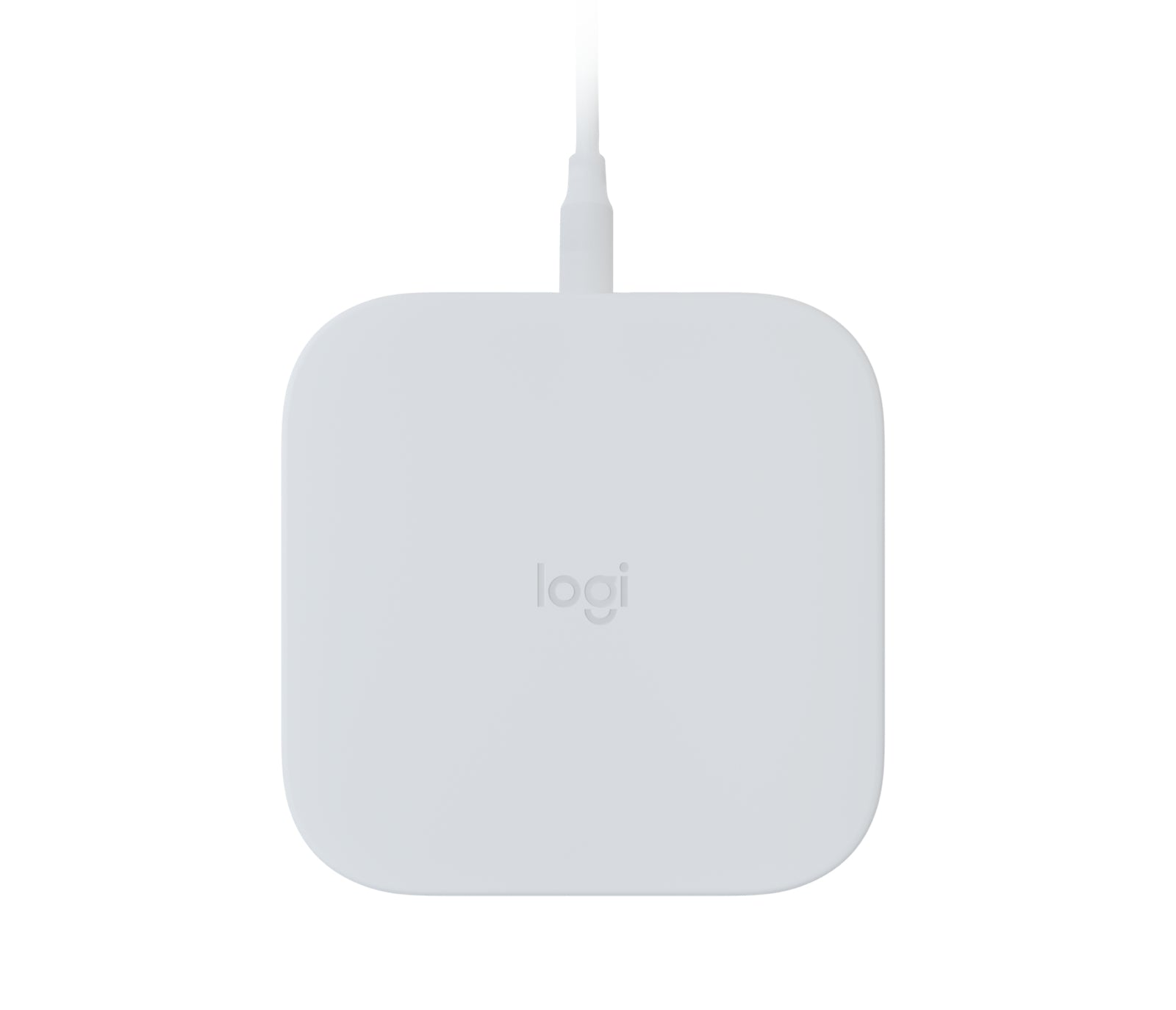 Logitech Powered Wireless Charging Pad Kabelloses Ladegerät 25 W – Qi – für iPhone, Galaxy, Pixel und andere – weiss