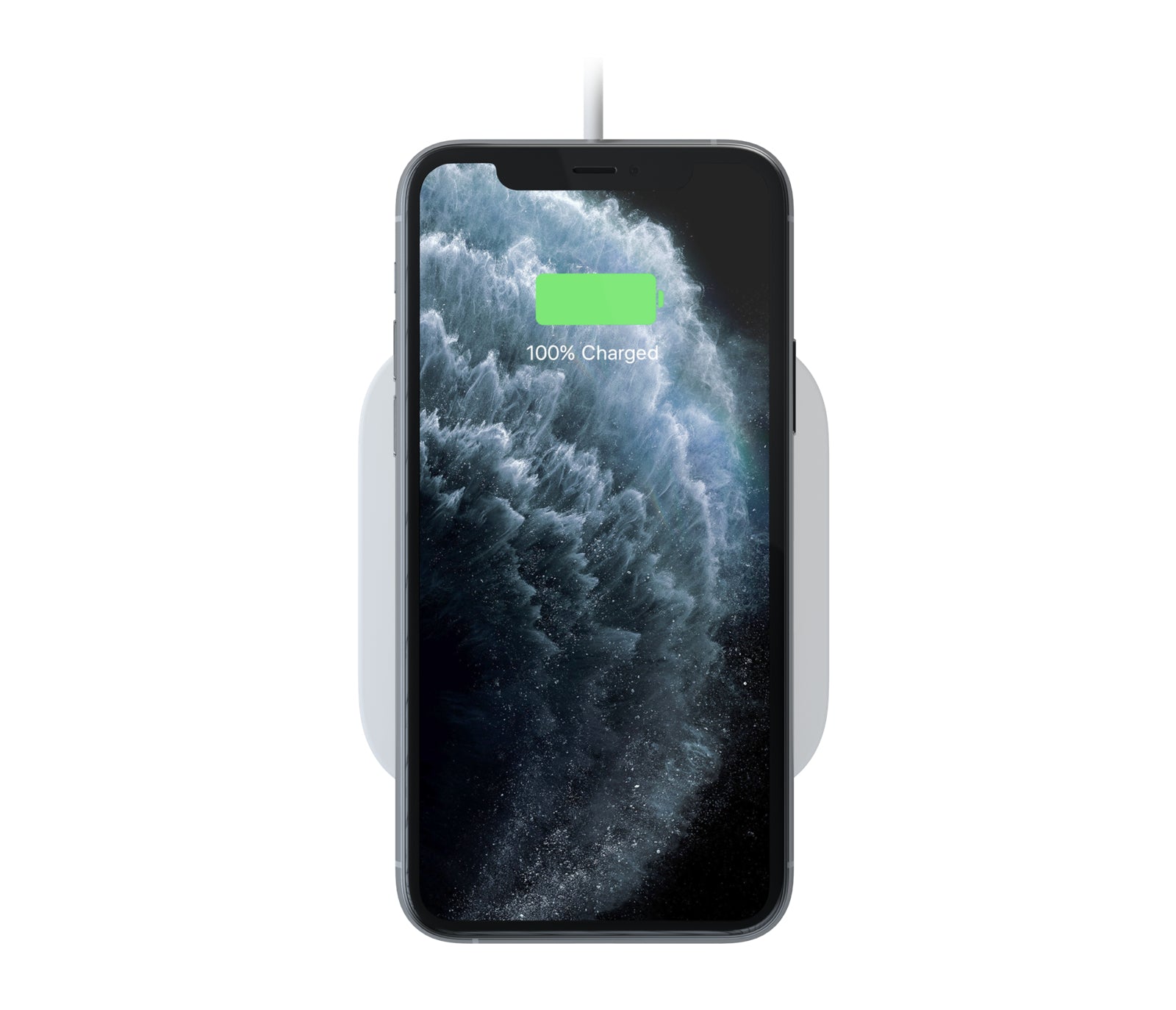 Logitech Powered Wireless Charging Pad Kabelloses Ladegerät 25 W – Qi – für iPhone, Galaxy, Pixel und andere – weiss