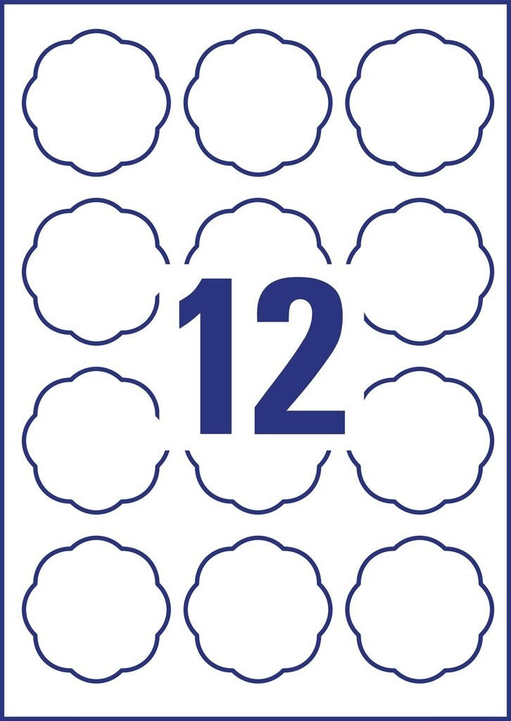 Avery Etiketten, Ø 40 mm, weiss, Papier, wiederablösbar, 240 Etiketten (10 Blatt)