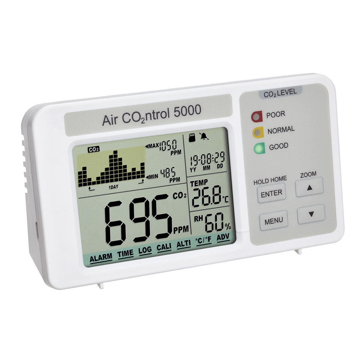TFA-Dostmann TFA Dostmann AIRCO2NTROL 5000 – CO-Melder, kabelgebunden, LED-Warnlampe – Weiss