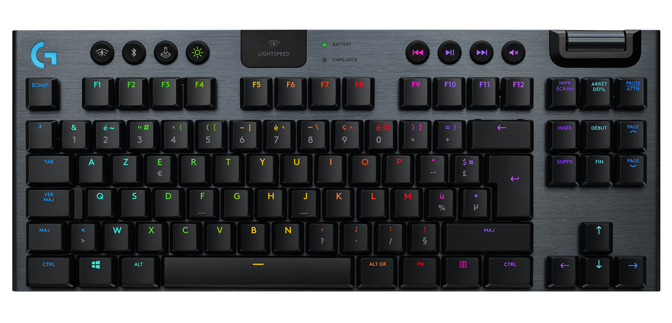 Logitech G G915 – Gaming-Tastatur TKL – Mechanisch (GL) – 2,4 GHz USB-A (Empfänger) – AZERTY (FR) – RGB