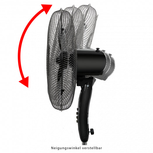 Clatronic Standventilator VL 3603 S – 40 cm, 3 Stufen, oszillierend, 45 W, Schwarz