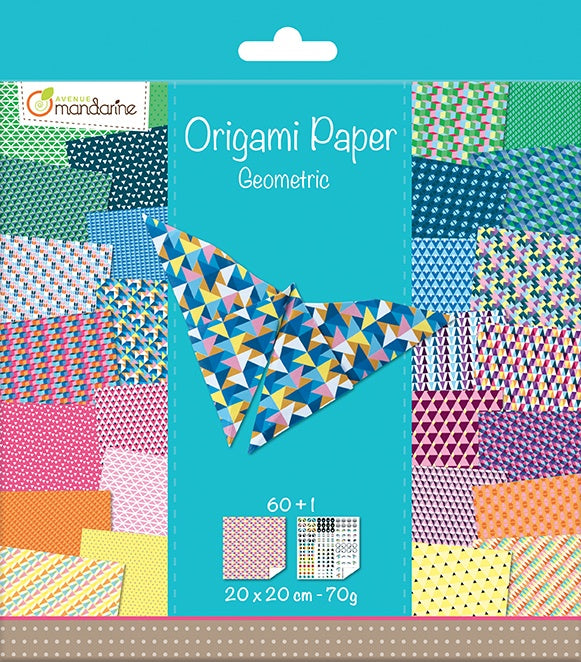 Avenue Mandarine Origami-Papier – sortiert – 200 × 200 mm, 60 Bogen