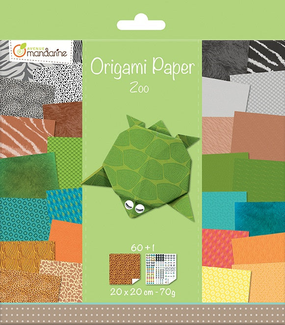 Avenue Mandarine Origami Papier – sortiert – 20 × 20 cm, 70 g/m², 60 Bogen