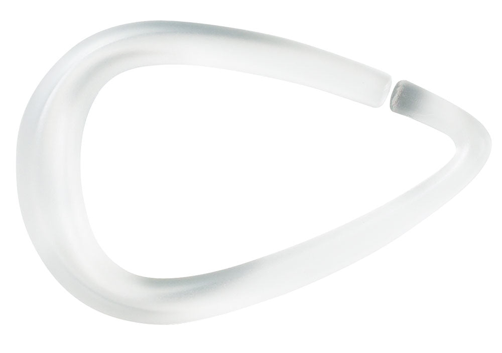 Spirella Duschvorhanghaken – Polyresin (Kunststein), 3,5×5,5 cm, Transparent, 12er-Set