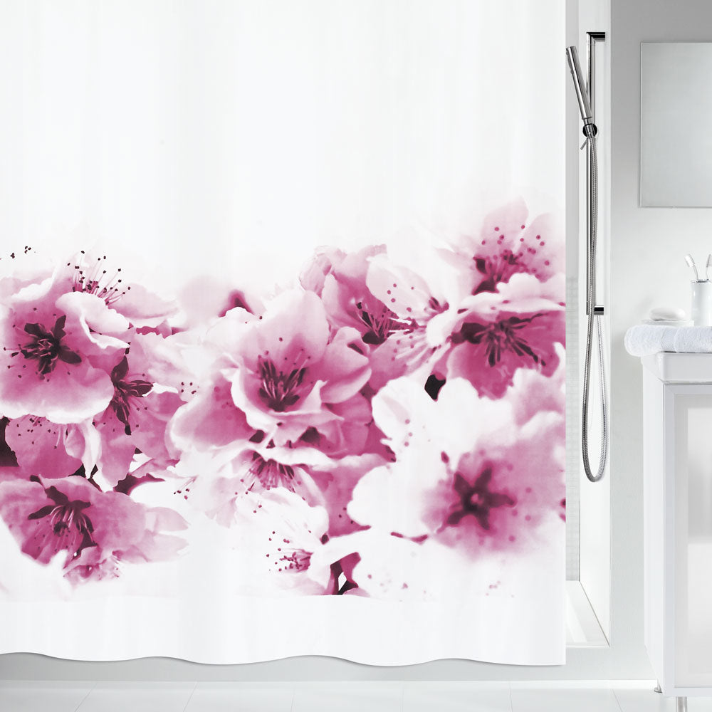 Spirella Duschvorhang Amanda – 180×200 cm, Polyester, Rosa