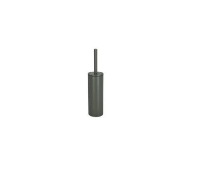 Spirella WC-Bürstenset – Kunststoff, Stahl, dunkelgrün matt, bodenstehend, mit Deckel, H 40 cm, Ø 9,5 cm