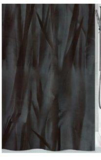 Spirella Duschvorhang Liv – 180×200 cm, Polyester (PES), Schwarz