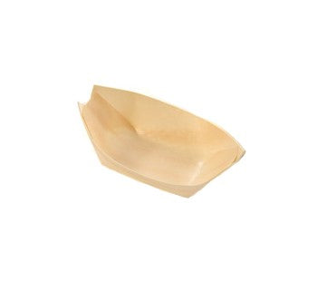 Sier Disposables Sier Fingerfood-Schale Holz, oval – 65 × 42 mm, beige – FSC – 100 Stk.