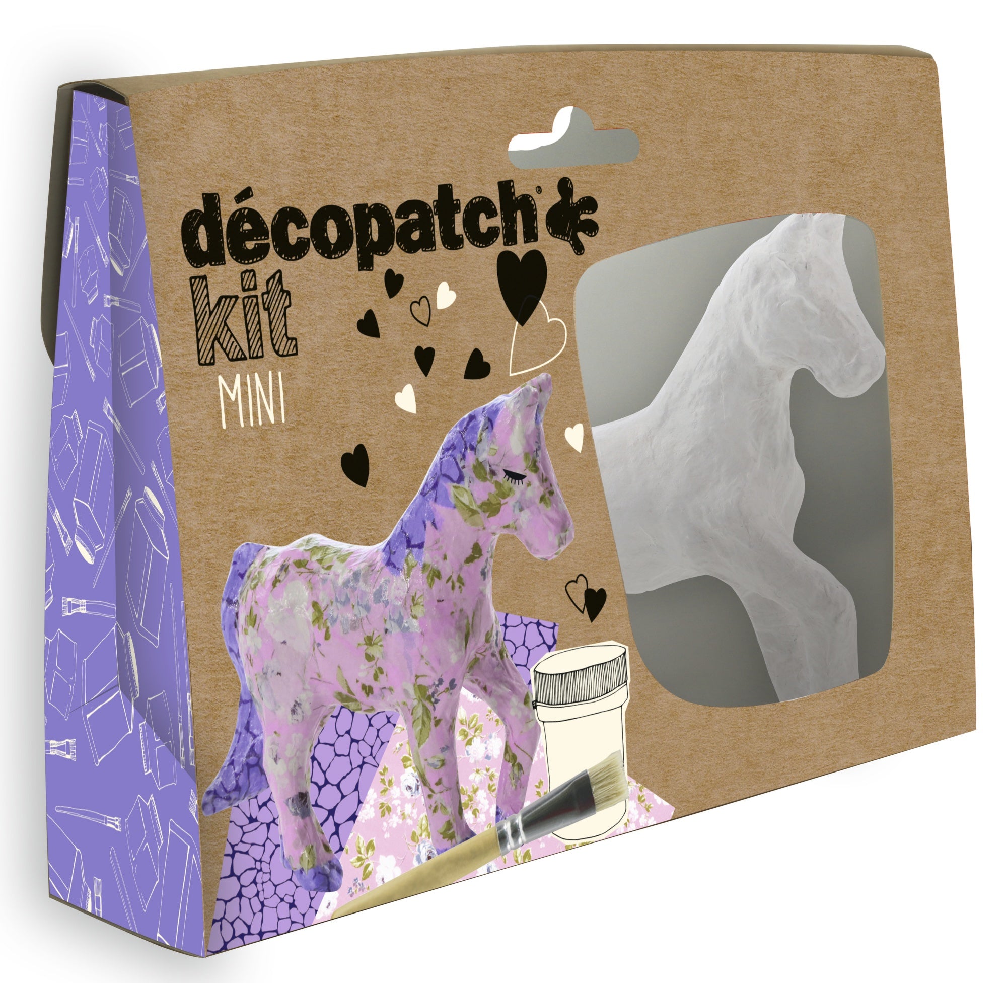 Décopatch KIT010O – Bastelset – Pferd – 5-teilig – ab 5 Jahren