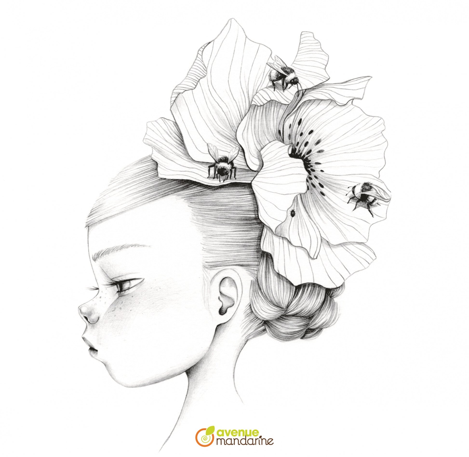 Avenue Mandarine Coloring Wild Malbuch, Papier, 250 g/m2, 20 × 25,5 cm, mehrfarbig