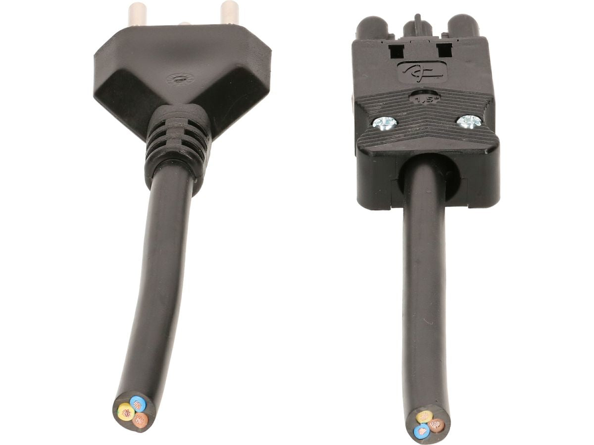 Max Hauri AG Netzkabel, T12 auf GST18I3, montiert, 230 V, 5 m, Schwarz, 139973