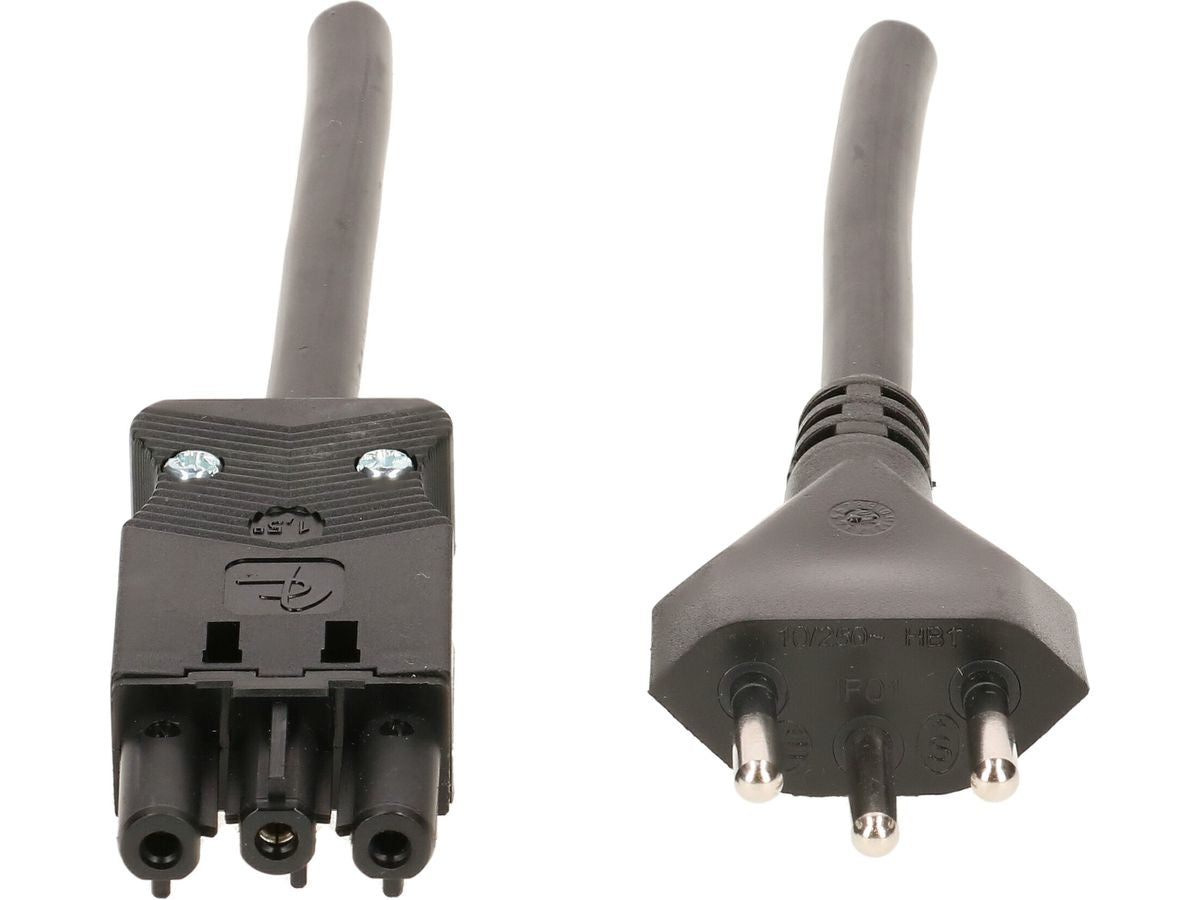 Max Hauri AG Max Hauri Adapterkabel, T12–GST18I3, 1,5 m, 1 mm² – schwarz