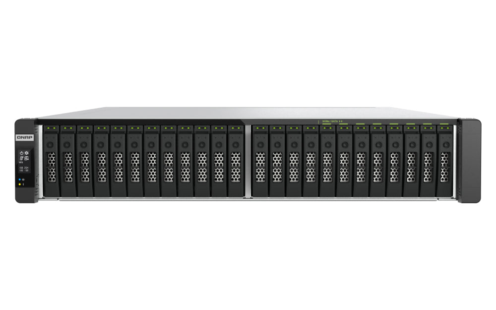 QNAP TDS-h TDS-h2489FU-R2-4309Y-64G Speichergerät – 24-Bay, 2× Intel Xeon Silver 4309Y, 64 GB RAM