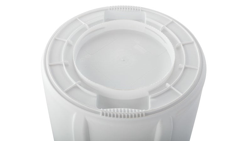 Rubbermaid BRUTE FG263200WHT Müllcontainer – 121,1 l – Kunststoff (PP), rund – grau – Anti-Rutsch-Basis