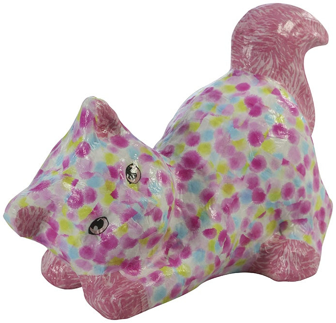 Décopatch Pappmaché-Figur Katze schmusend – 150 × 105 × 150 mm – Braun