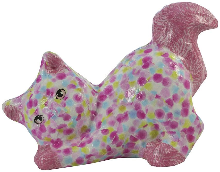 Décopatch Pappmaché-Figur Katze schmusend – 150 × 105 × 150 mm – Braun