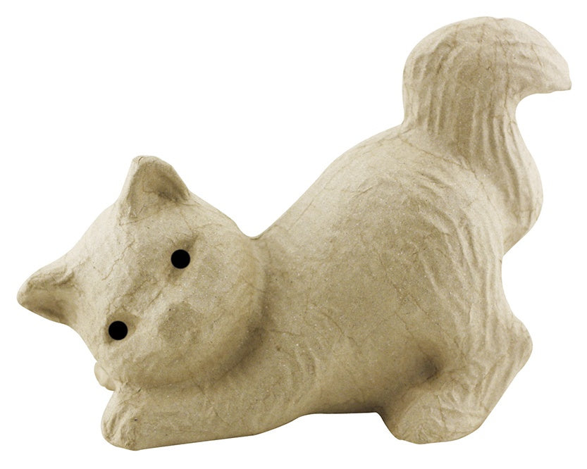 Décopatch Pappmaché-Figur Katze schmusend – 150 × 105 × 150 mm – Braun