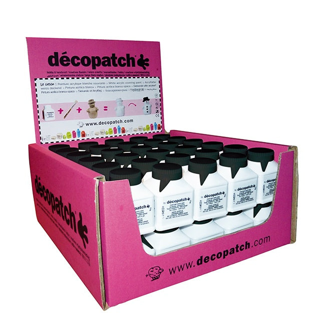 Décopatch Acrylfarbe – Weiss, Matt, 70 ml, für Holz, Metall & Keramik