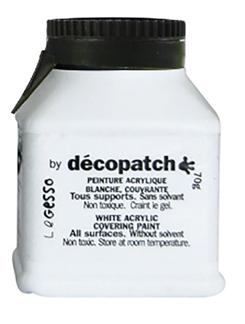 Décopatch Acrylfarbe – Weiss, Matt, 70 ml, für Holz, Metall & Keramik