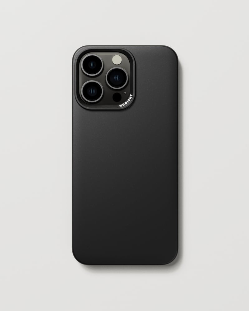 Nudient Backcover – für Apple iPhone 15 Pro Max, MagSafe, Kunststoff, Ink Black