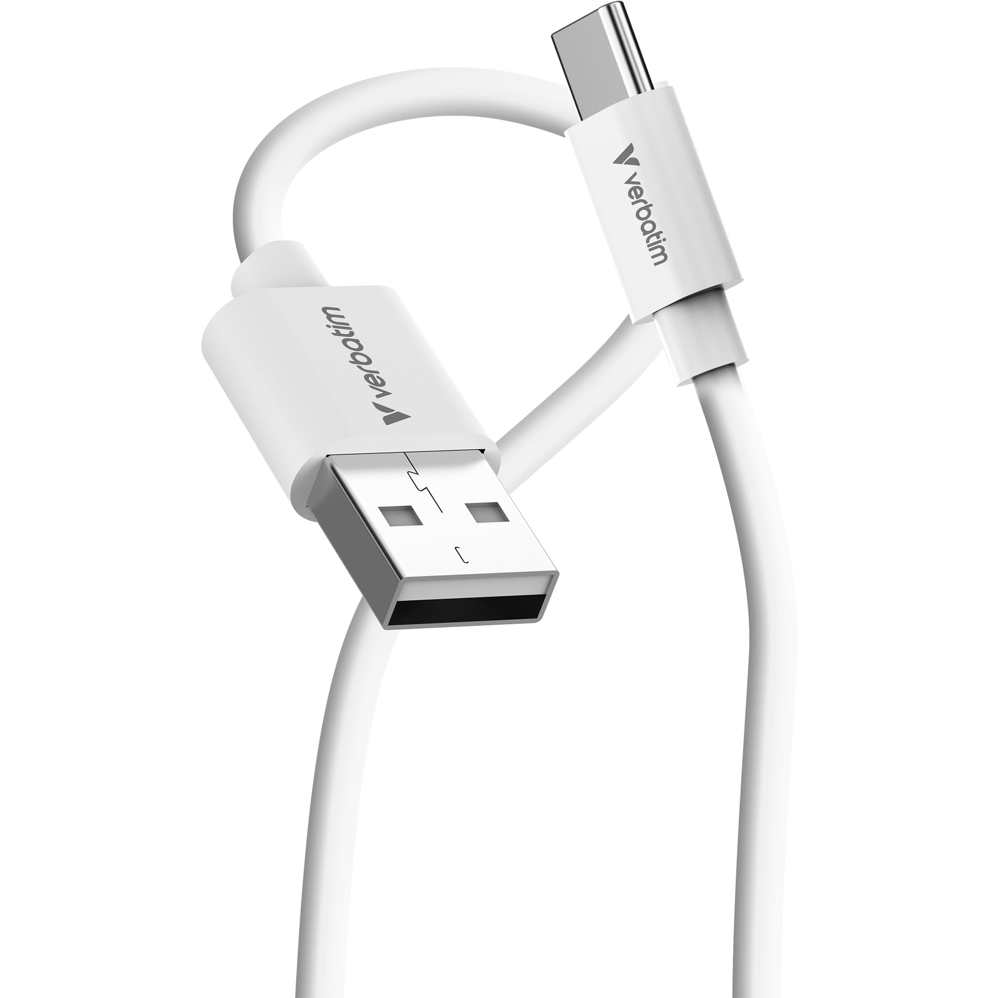 Verbatim USB-A auf USB-C Kabel – USB 2.0 (480 Mbit/s) – 1 m – PD 18 W – Flachkabel – 2er-Set