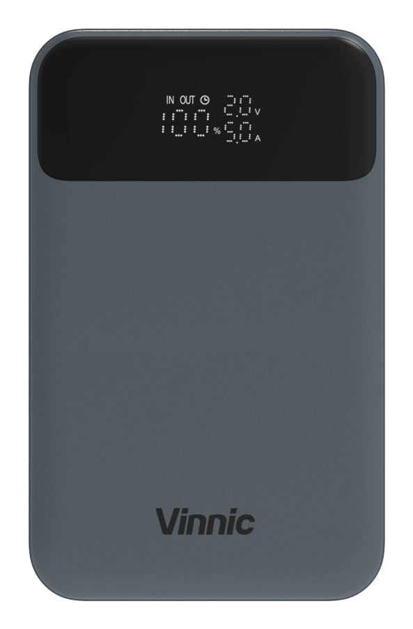Vinnic Powerbank 20000 mAh, PD 100 W, 2× USB-C, 1× USB-A