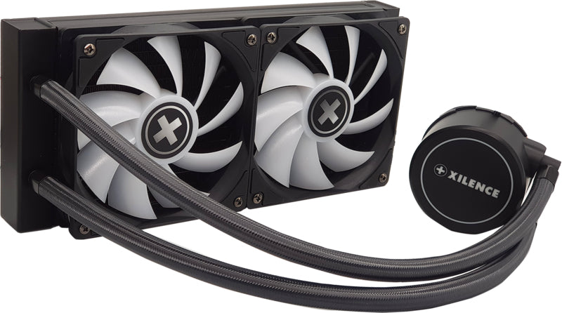 Xilence LQ240.ARGB – Wasserkühlung 240 mm – ARGB, 2×120 mm PWM, 300 W, für AMD AM5/AM4, Intel LGA 1700 und andere