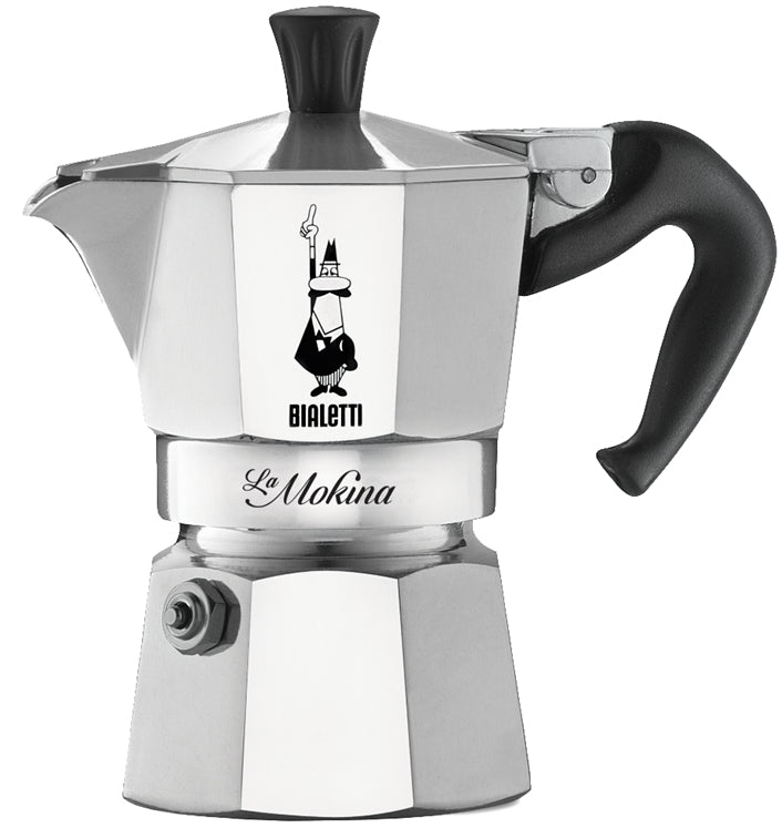 Bialetti Mokka-Kanne La Mokina – 0,4 l, Aluminium – silber
