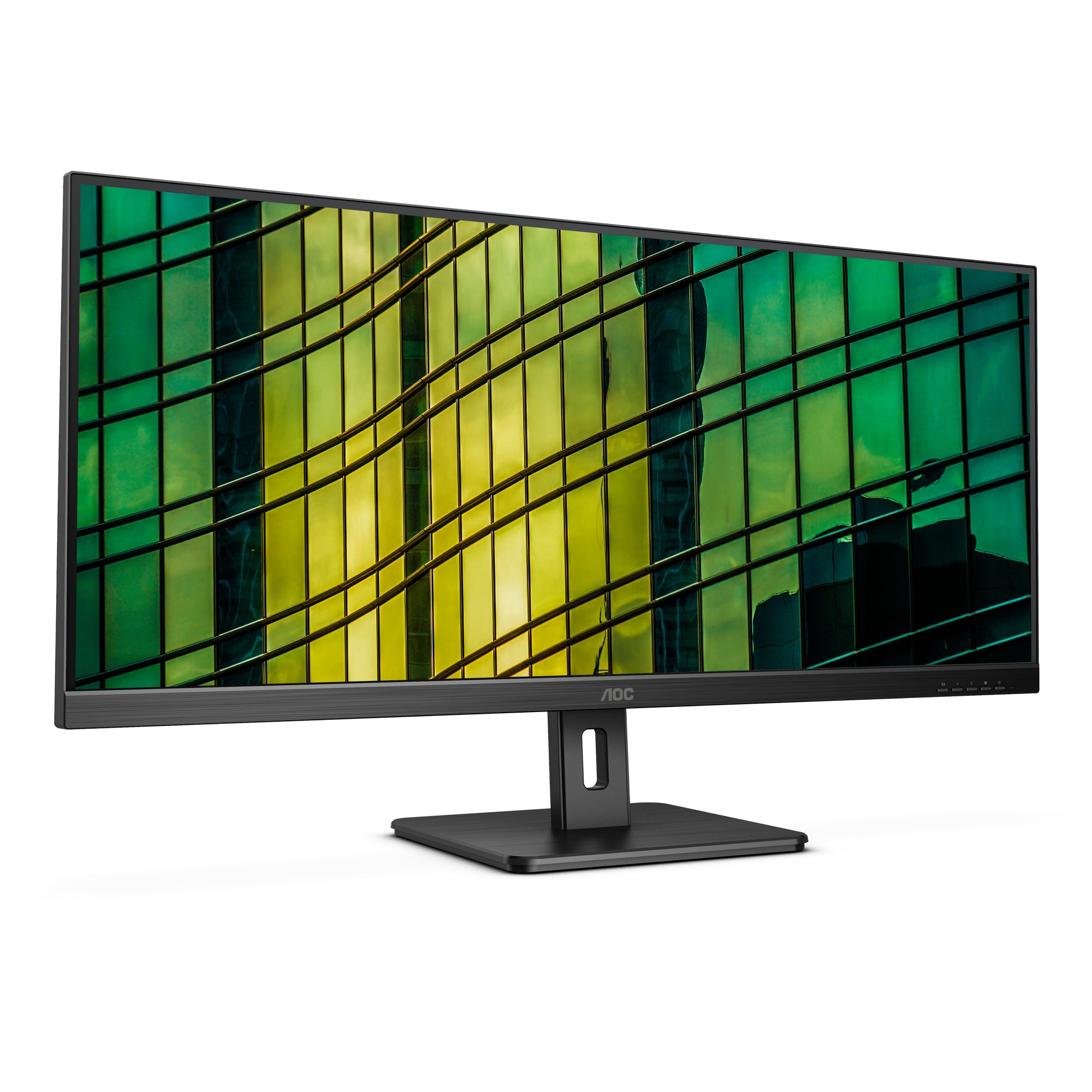 AOC Monitor, 34", 3440 × 1440, VA, 100 Hz, 300 cd/m², Adaptive Sync, VESA 100 × 100, Schwarz