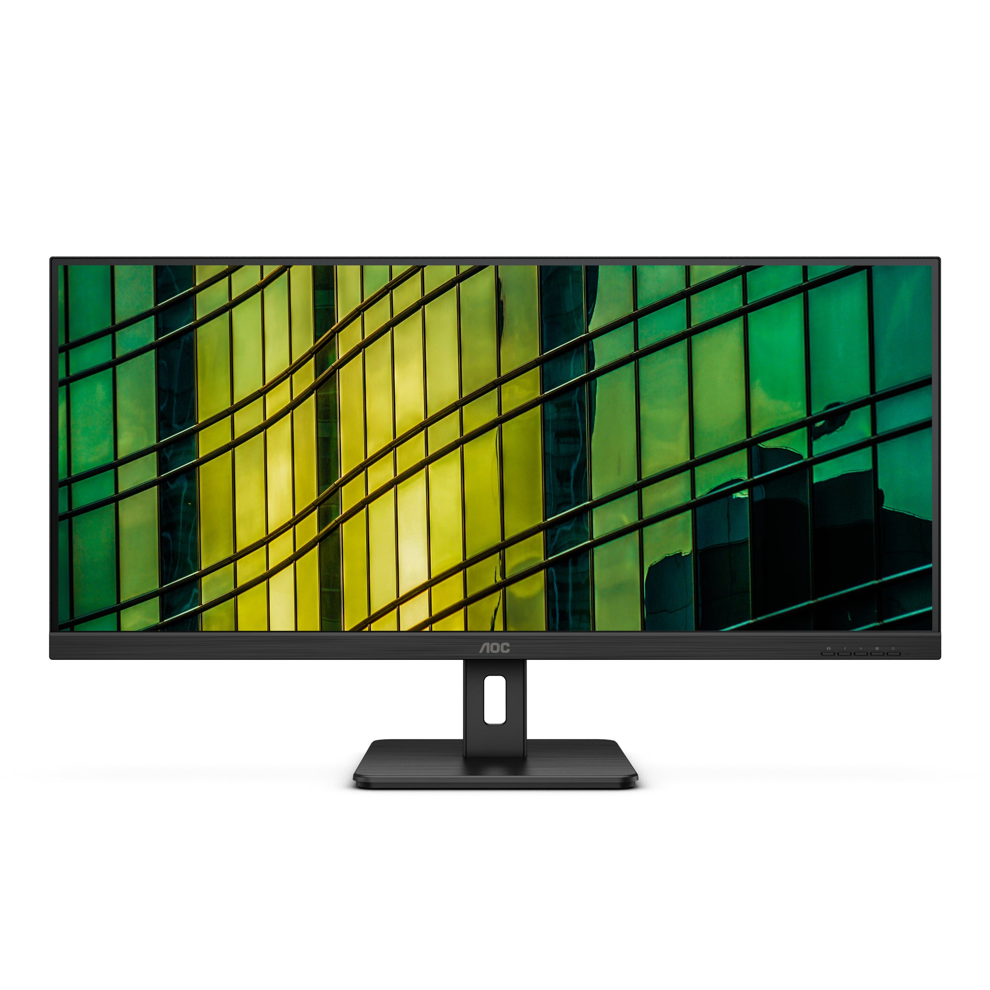 AOC Monitor, 34", 3440 × 1440, VA, 100 Hz, 300 cd/m², Adaptive Sync, VESA 100 × 100, Schwarz
