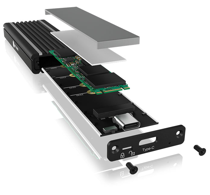 ICY BOX IB-1824ML-C31 – 1-Bay M.2-SSD-Gehäuse – NVMe PCIe 3.0, USB 3.2 Gen 2 (10 Gbit/s)