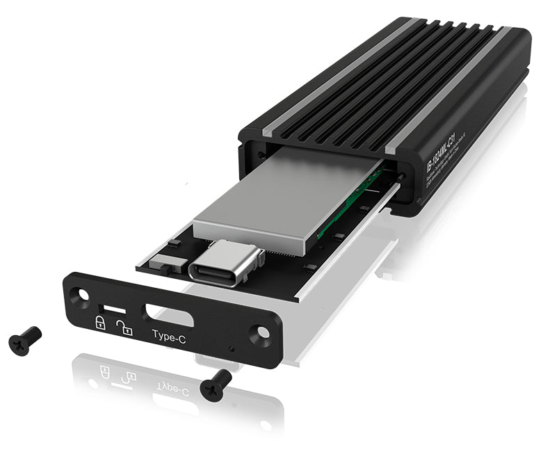 ICY BOX IB-1824ML-C31 – 1-Bay M.2-SSD-Gehäuse – NVMe PCIe 3.0, USB 3.2 Gen 2 (10 Gbit/s)