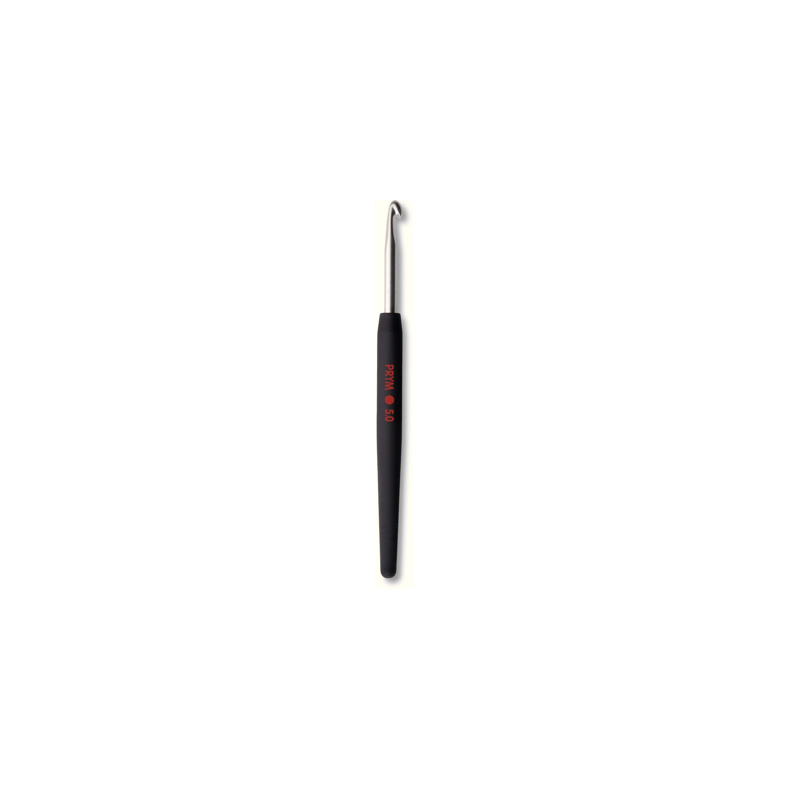 Prym Soft-Griff Häkelnadel 5 mm – 14 cm, Aluminium