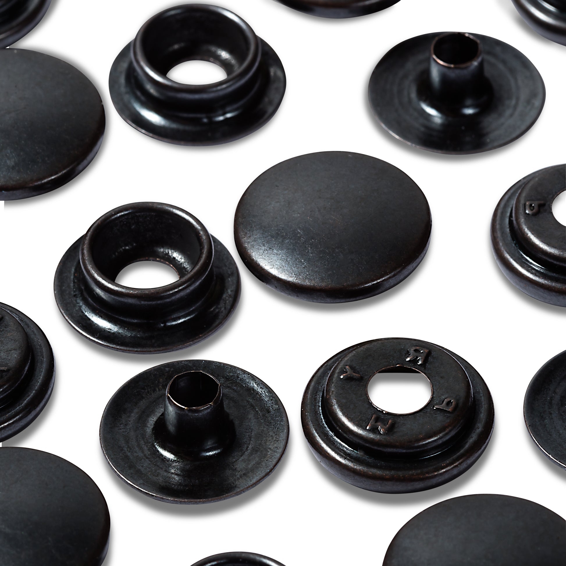 Prym Ösen Ø 15 mm – Metall, brüniert, schwarz, 10 Stück