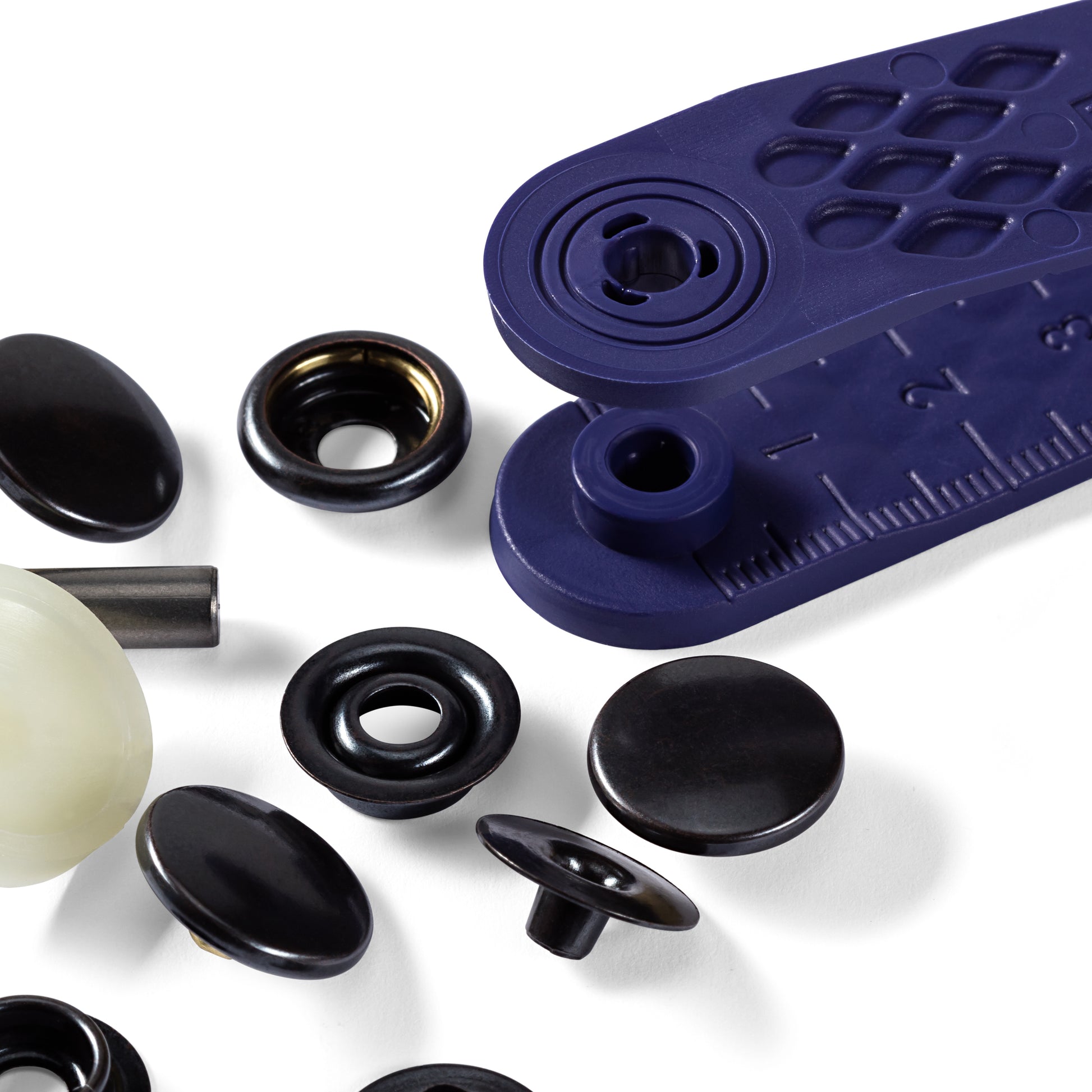 Prym Ösen Ø 15 mm – Metall, brüniert, schwarz, 10 Stück