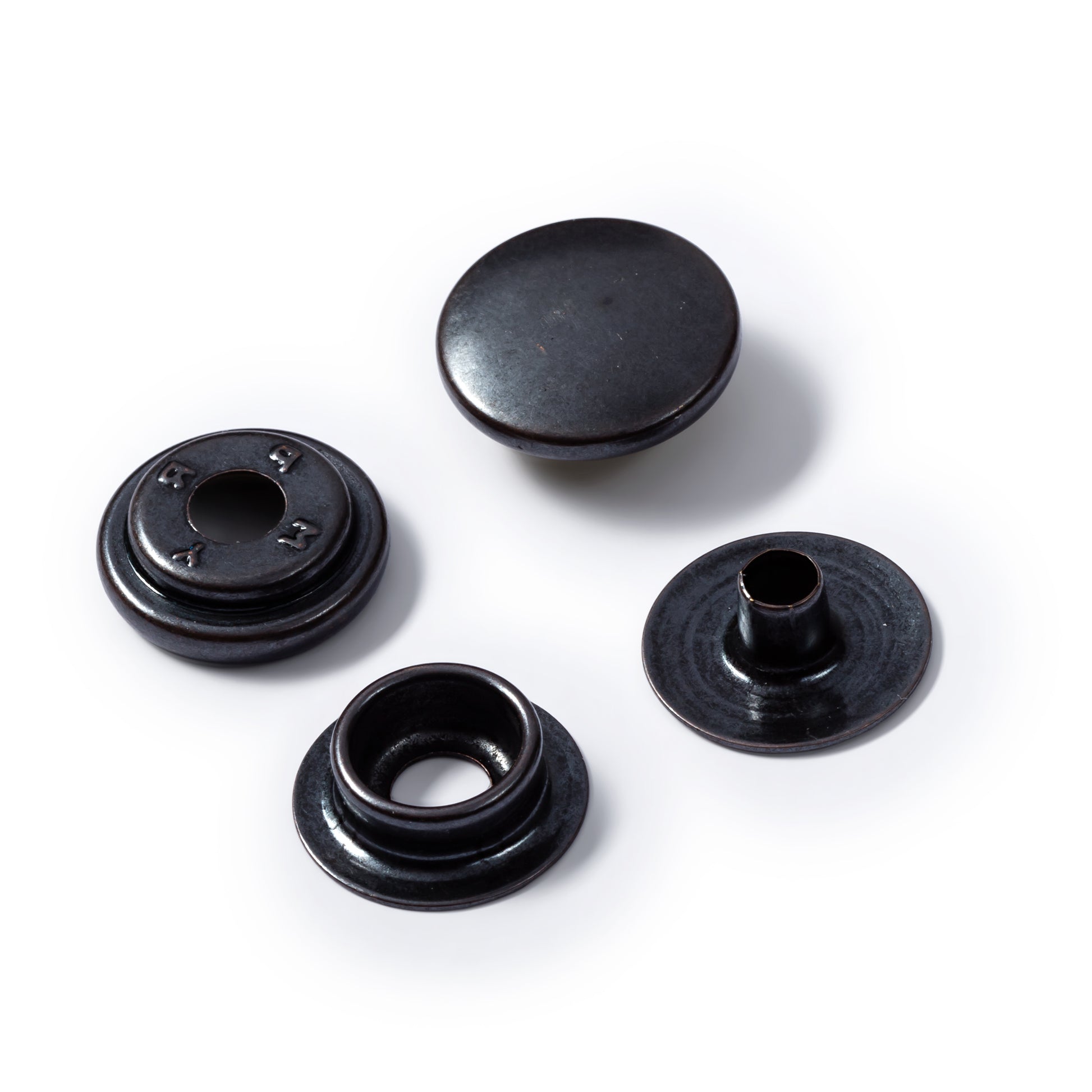 Prym Ösen Ø 15 mm – Metall, brüniert, schwarz, 10 Stück