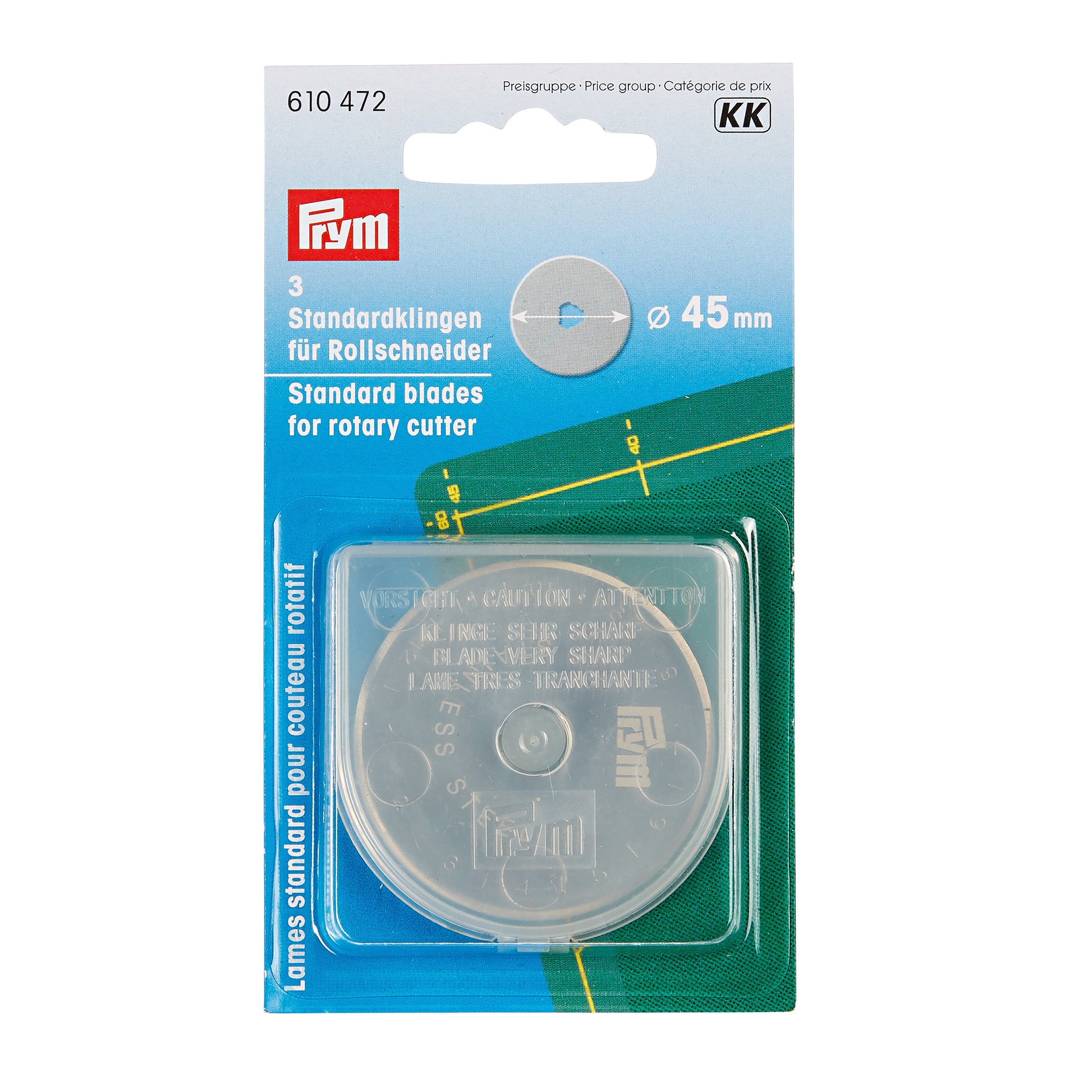 Prym Ersatzklingen (Rollschneider) 45 mm – 3 Stück, für Rollschneider