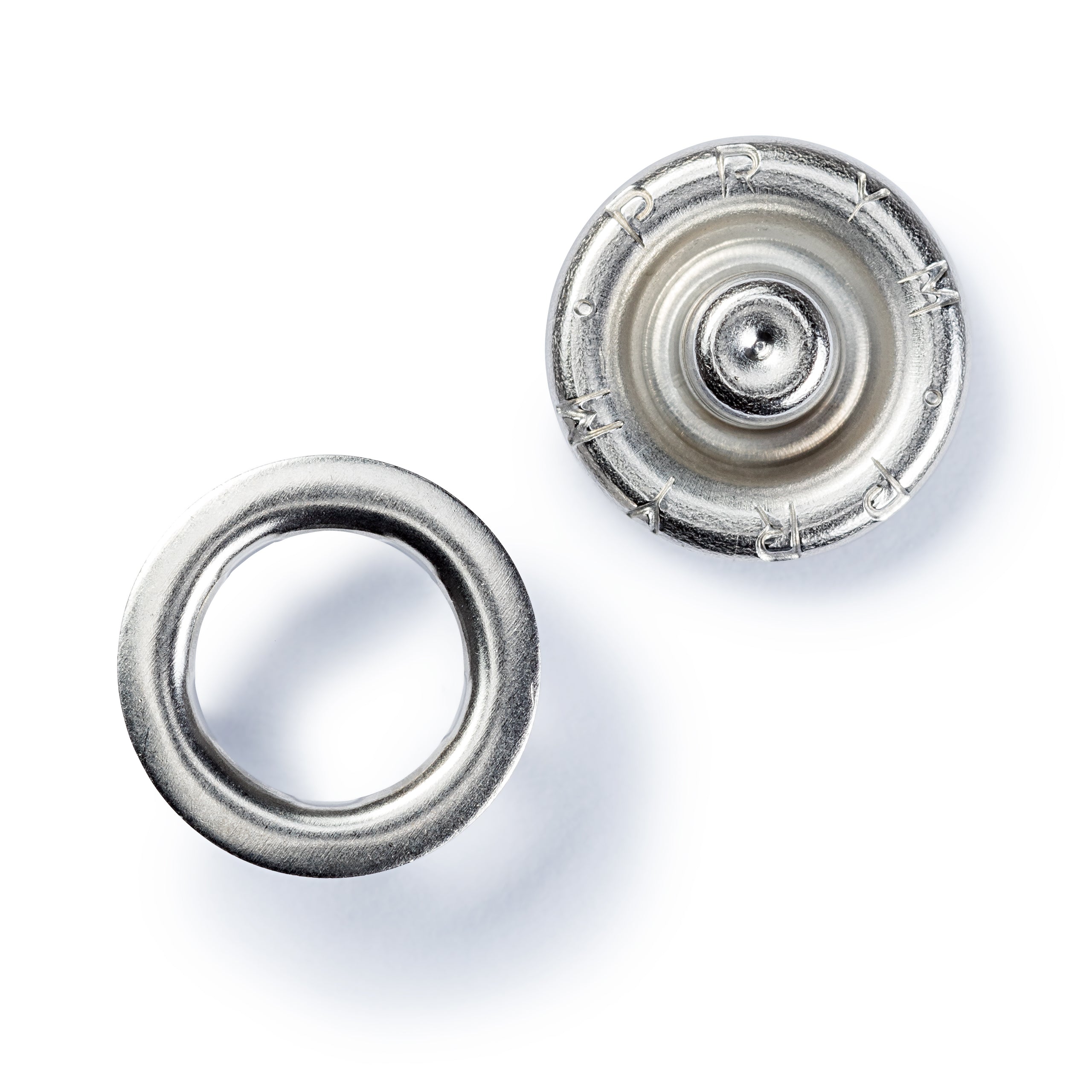 Prym Knöpfe Ø 10 mm – Metall, silber, 10 Stück