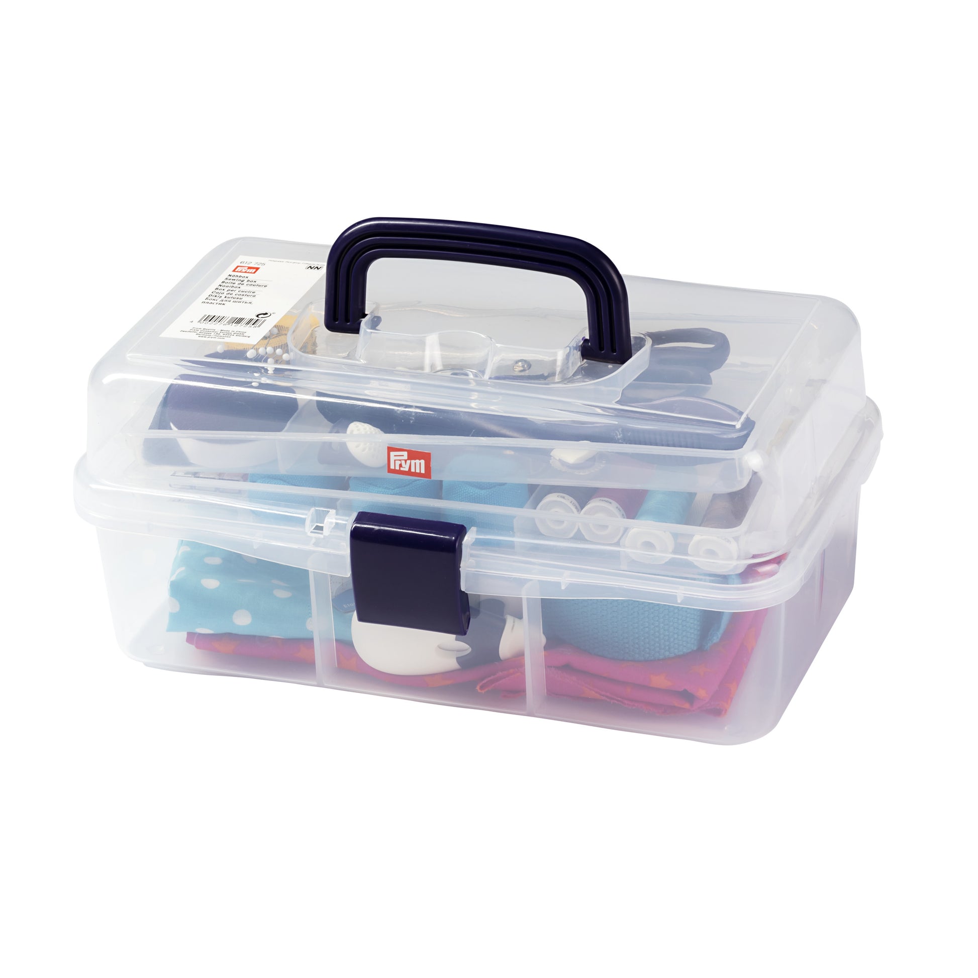 Prym Aufbewahrungsbox (mit Deckel) – Kunststoff – Transparent – 200 × 330 × 150 mm