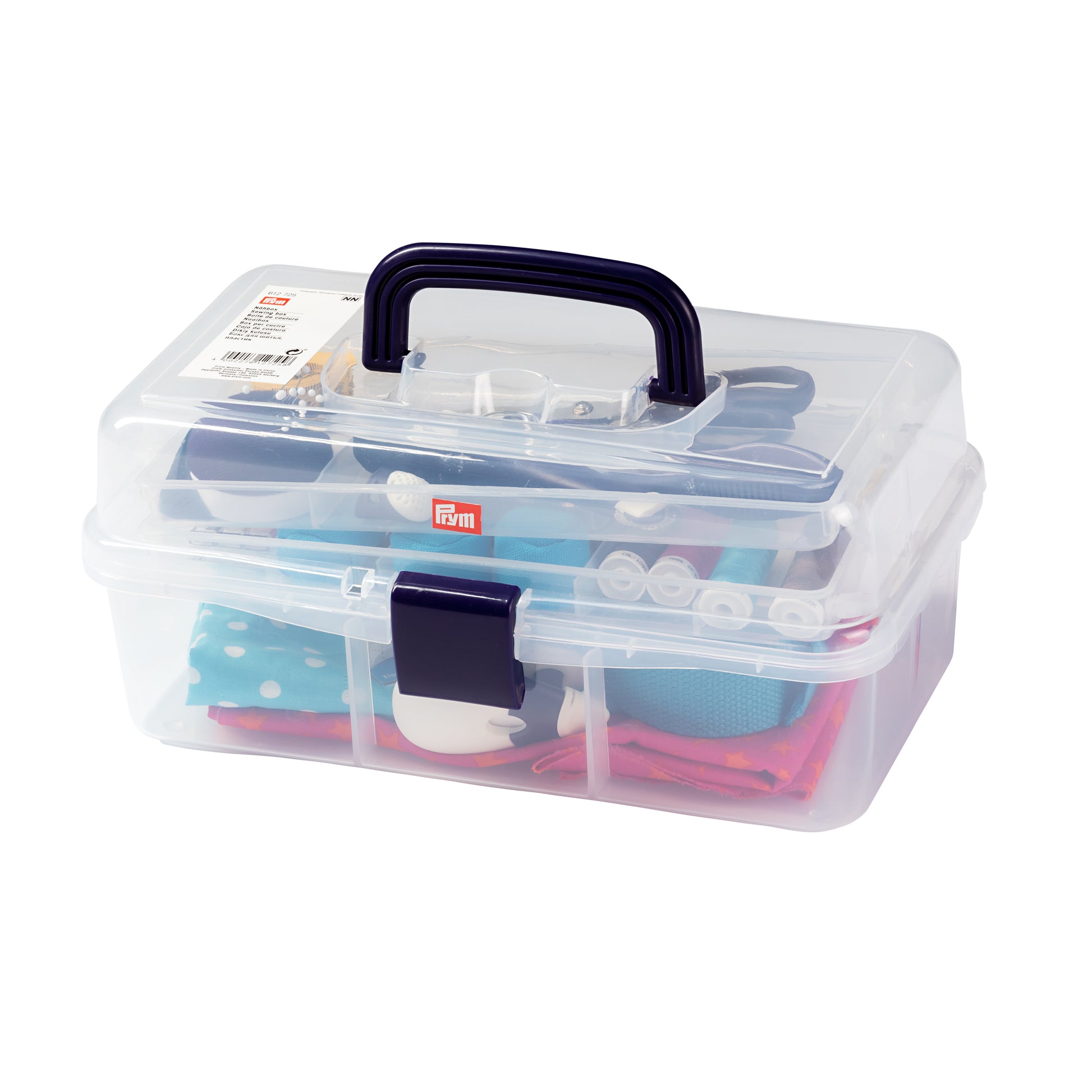 Prym Aufbewahrungsbox (mit Deckel) – Kunststoff – Transparent – 200 × 330 × 150 mm