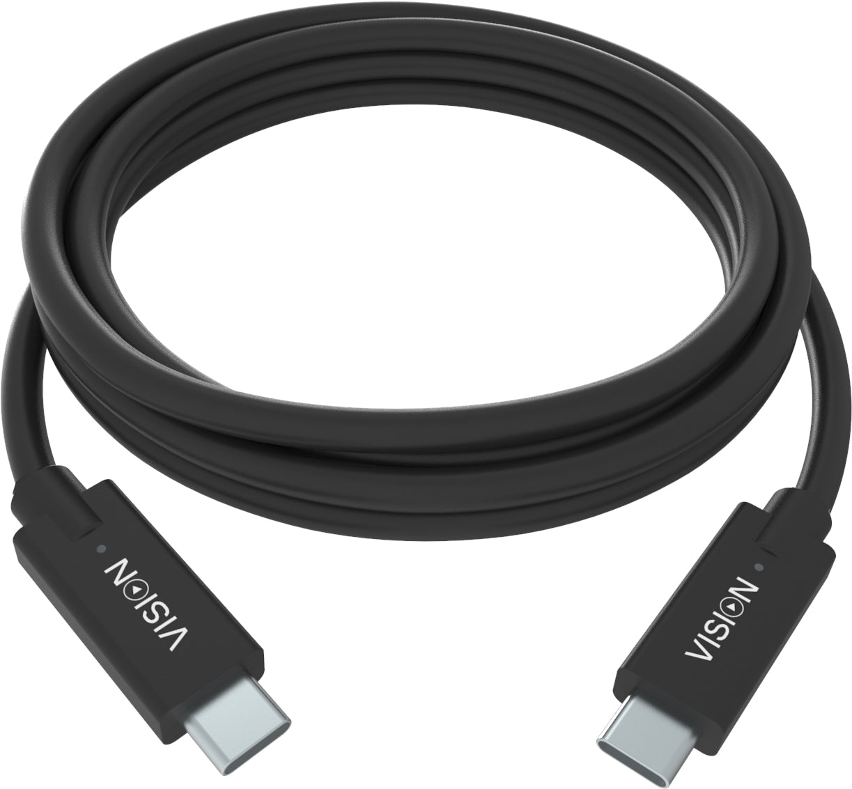 Vision USB-C auf USB-C Kabel – USB 3.2 Gen 1 (5 Gbit/s) – 2 m – PVC-Mantel – Schwarz