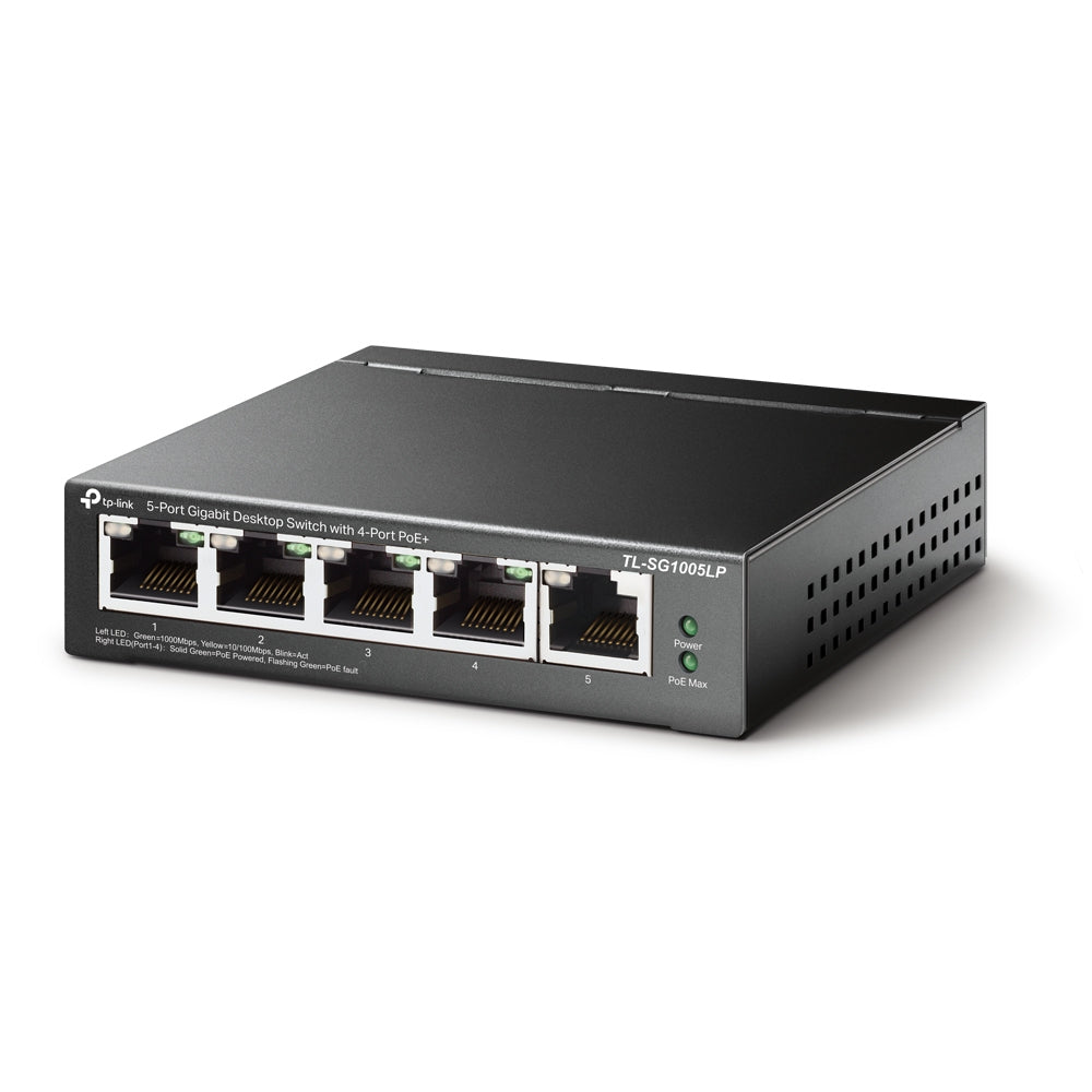 TP-Link TL-SG1005LP – Switch – 5×GbE, PoE+ 40 W