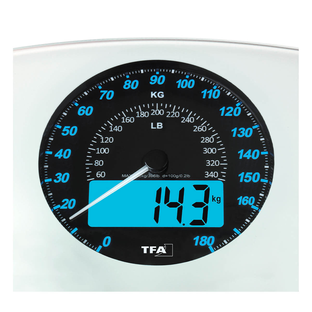 TFA-Dostmann Digitale Personenwaage SWING – Glas – 180 kg