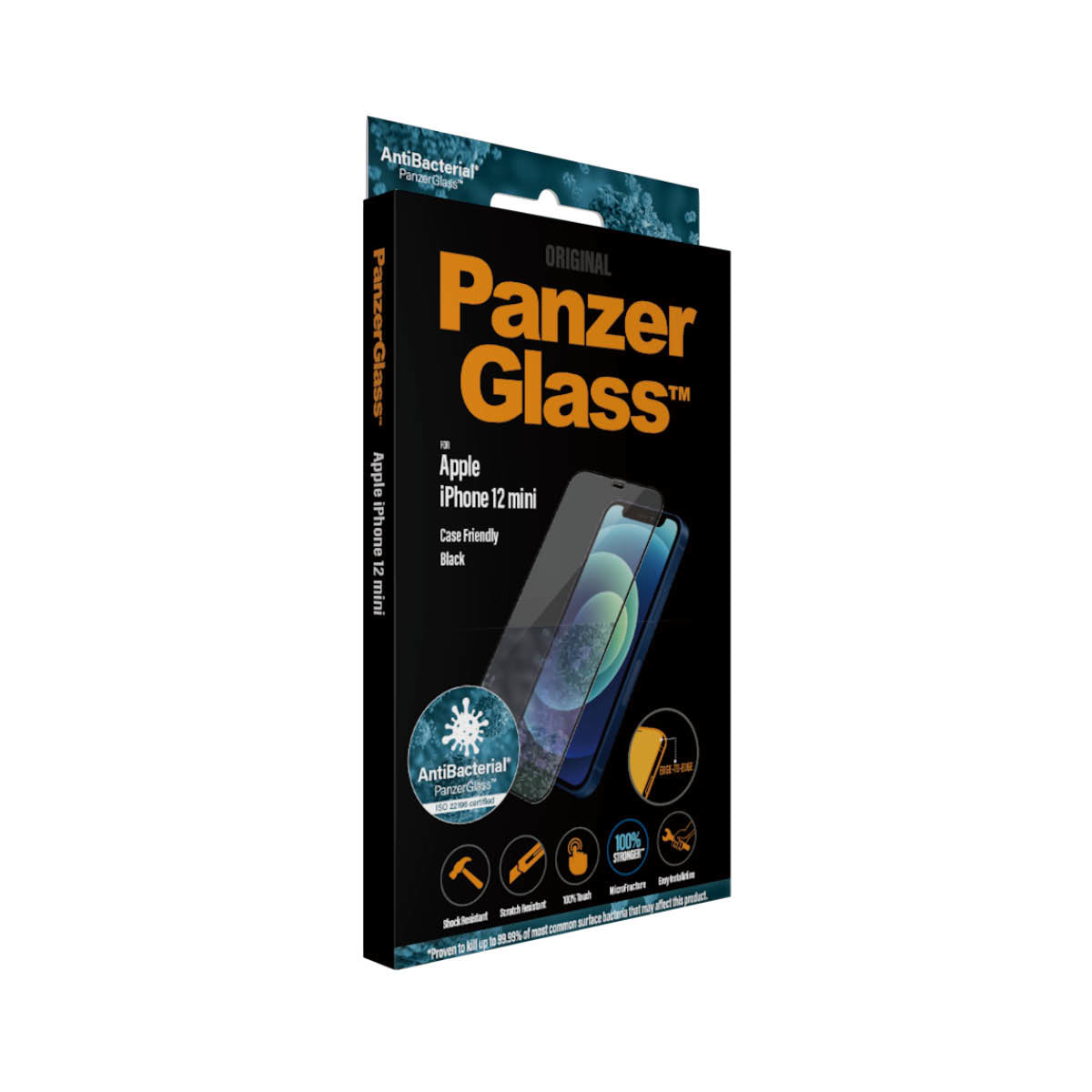 PanzerGlass Displayschutz (Panzerglas), Edge-to-Edge – für iPhone 12 Mini